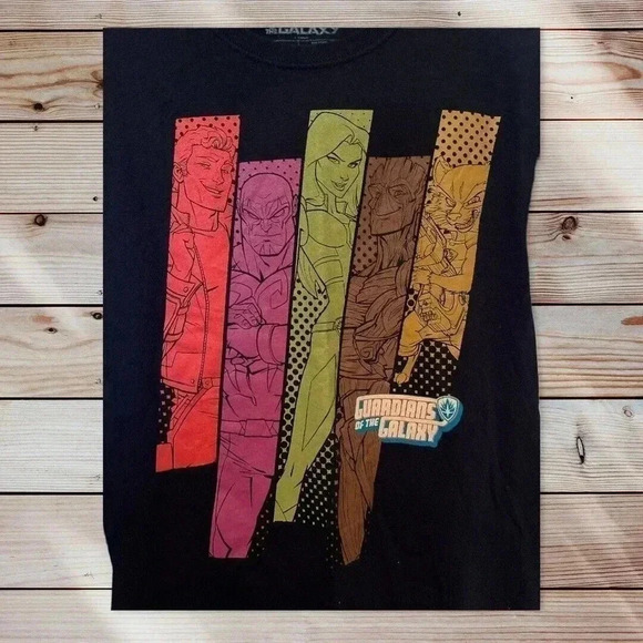MARVEL GUARDIANS OF THE GALAXY SIZE SMALL BLACK T SHIRT - Picture 2 of 3